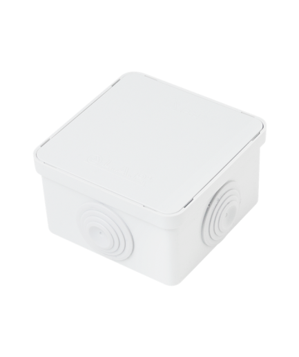 Boîte étanche carrée à couvercle encastré et chicane d’étanchéité 80x80x50